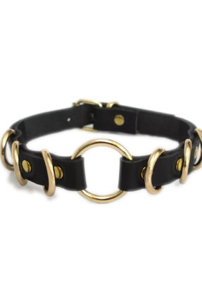 Shibari Eğitimleri, El Yapımı Deri Ürünler, BDSM Ürünleri, Sex Shop 40 O Ring Deri Choker görsel 1