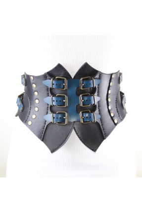 Steampunk Hakiki Deri Korse