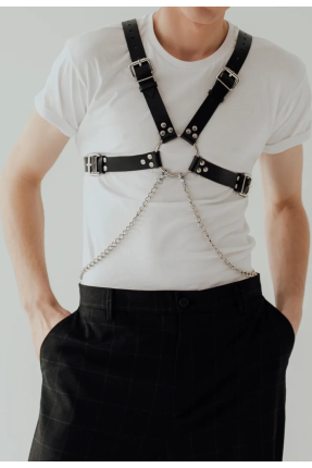 Cross Hakiki Deri Vücut Kemeri / Harness