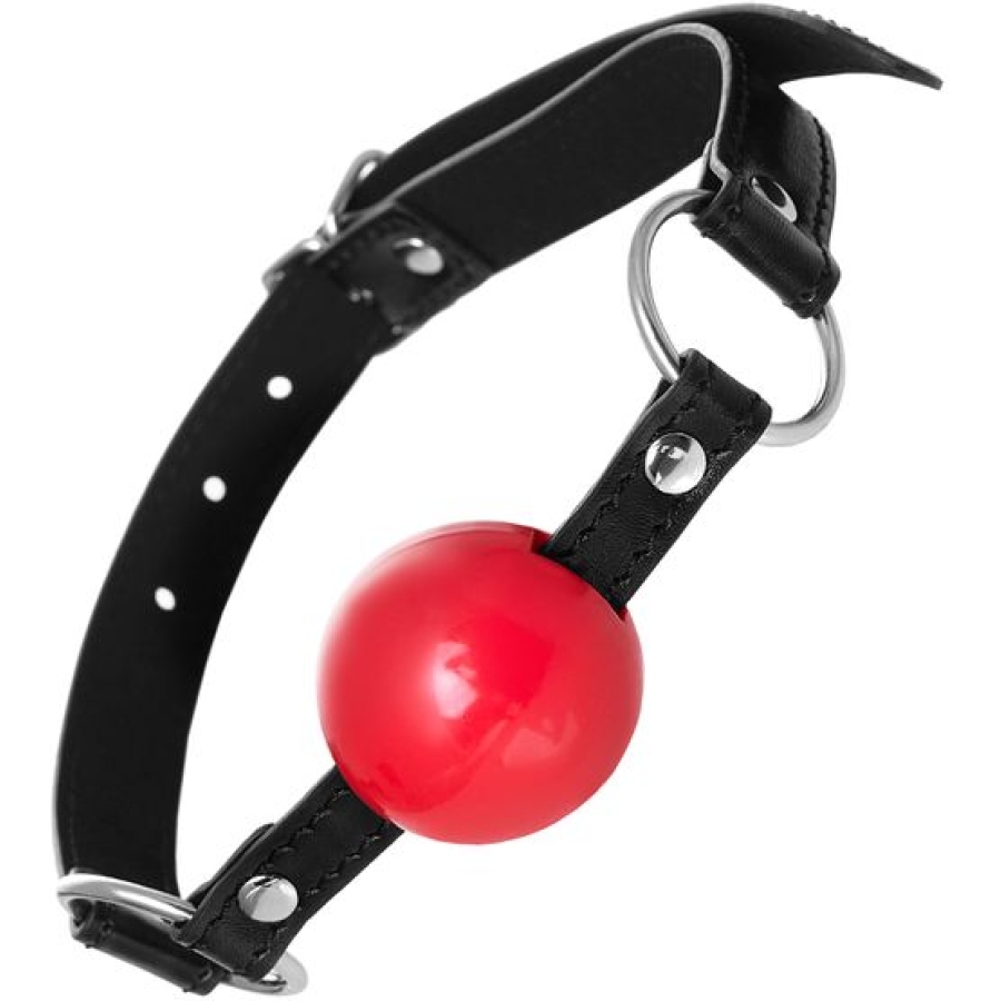 Hakiki Deri Silikon Ball Gag – 4cm