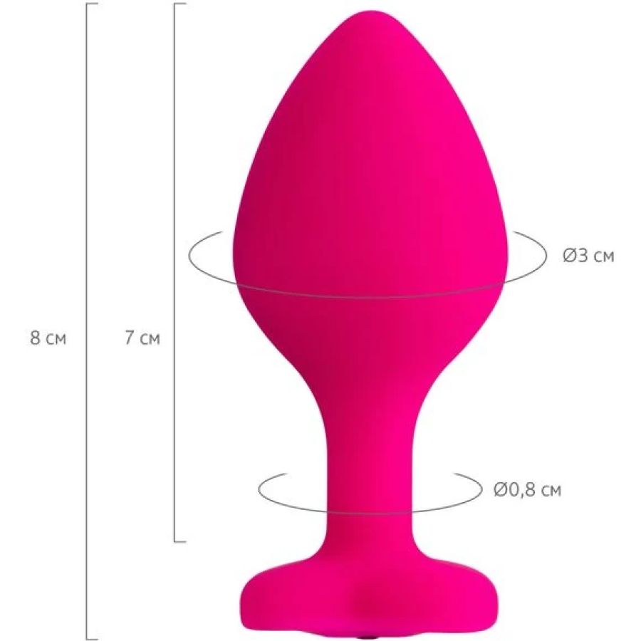 Diamond Heart Anal Plug 8 cm