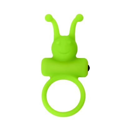 A-Toys by TOYFA Flik Titreşimli Penis Halkası, silikon, yeşil, 9,1 cm, Ø 3,1 cm