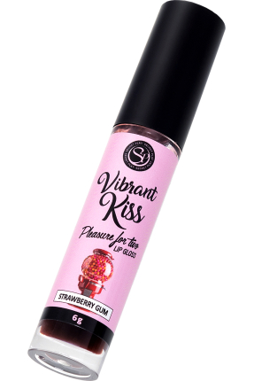 SECRET PLAY Lip Gloss Vibrant Kiss' Çilekli Sakız Aromalı Dudak Parlatıcı, 6 gr
