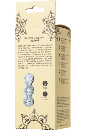 Lingam by TOYFA Masturbator Rashmi, TPE, Şeffaf, 15,5 cm