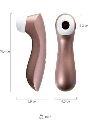 Satisfyer PRO 2 Vakum Dalgası Klitoris Vibratör, silikon, pembe, 15 cm