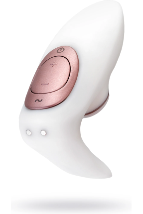 Satisfyer Pro 4 Couples Çiftler İçin Vakum Dalgalı Vibratör, silikon, beyaz, 19,5 cm