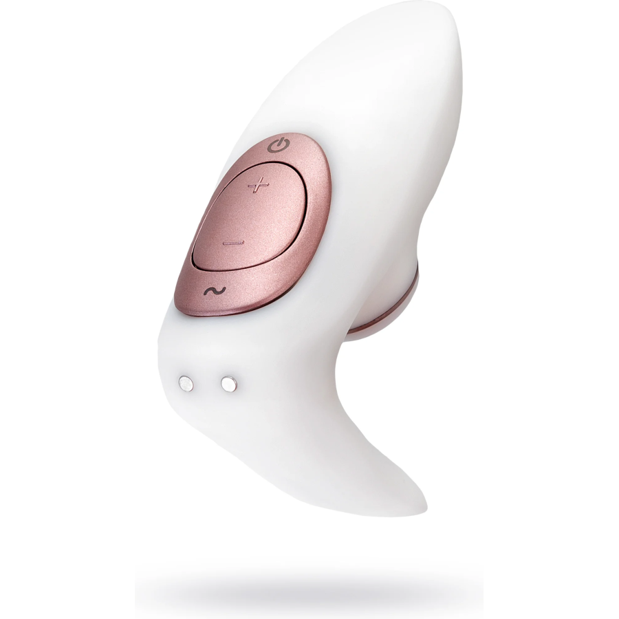 Satisfyer Pro 4 Couples Çiftler İçin Vakum Dalgalı Vibratör, silikon, beyaz, 19,5 cm