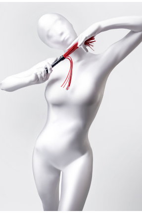 BDSM Kırbaç  PU deri, kırmızı, 28 cm