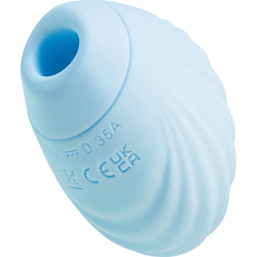 Qli by Flovetta Scall’dan vakum dalgası klitoral uyarıcı , silikon, mavi, 6 cm