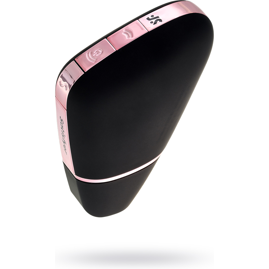 Satisfyer Love Triangle Vakum Dalgası Klitoral Stimülatör, Silikon, Siyah, 8,8 cm