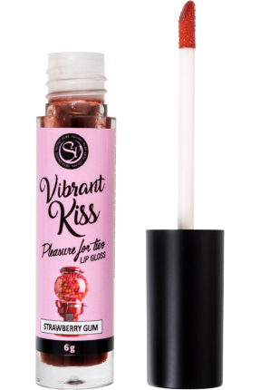 SECRET PLAY Lip Gloss Vibrant Kiss' Çilekli Sakız Aromalı Dudak Parlatıcı, 6 gr