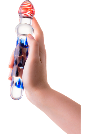 Sexus Glass Double-Sided Glass Dildo, Transparent, 20 cm