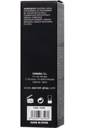 SECRET PLAY Titreşim Efektli Masaj Jeli, ısıtıcı, 15 ml