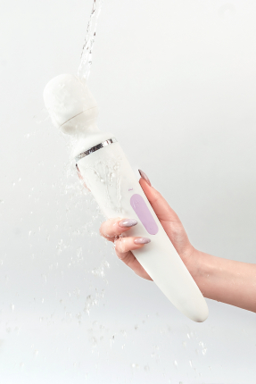 Satisfyer Wand-er Woman Vibratör, ABS plastik, beyaz, 34 cm