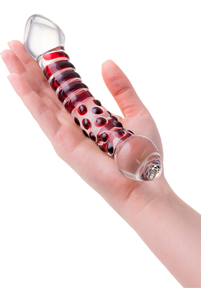 Sexus Glass Double-Sided Glass Dildo, Transparent, 21 cm
