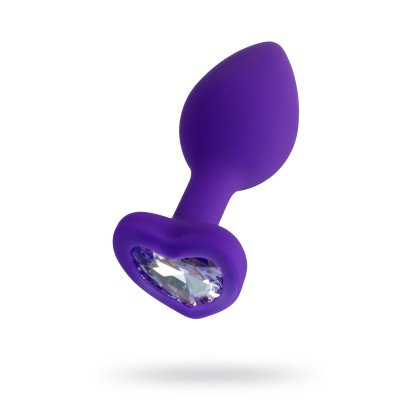 ToDo by Toyfa Diamond Heart Anal Plug, Silikon, mor, 7 cm, Ø 2 cm, 18 g