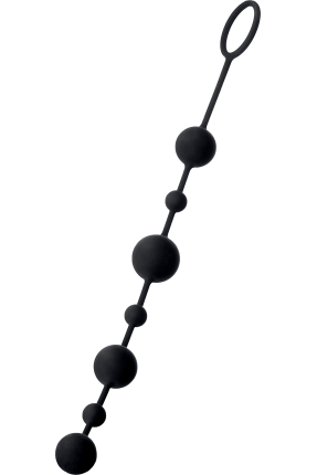 Coron Anal Boncuk, silikon, siyah, 35,9cm