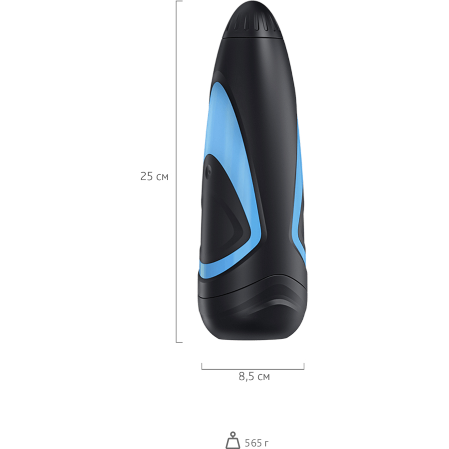 Satisfyer Men One Masturbator gerçekçi Olmayan Tatmin Edici Erkekler, silikon, siyah, 25,5 cm