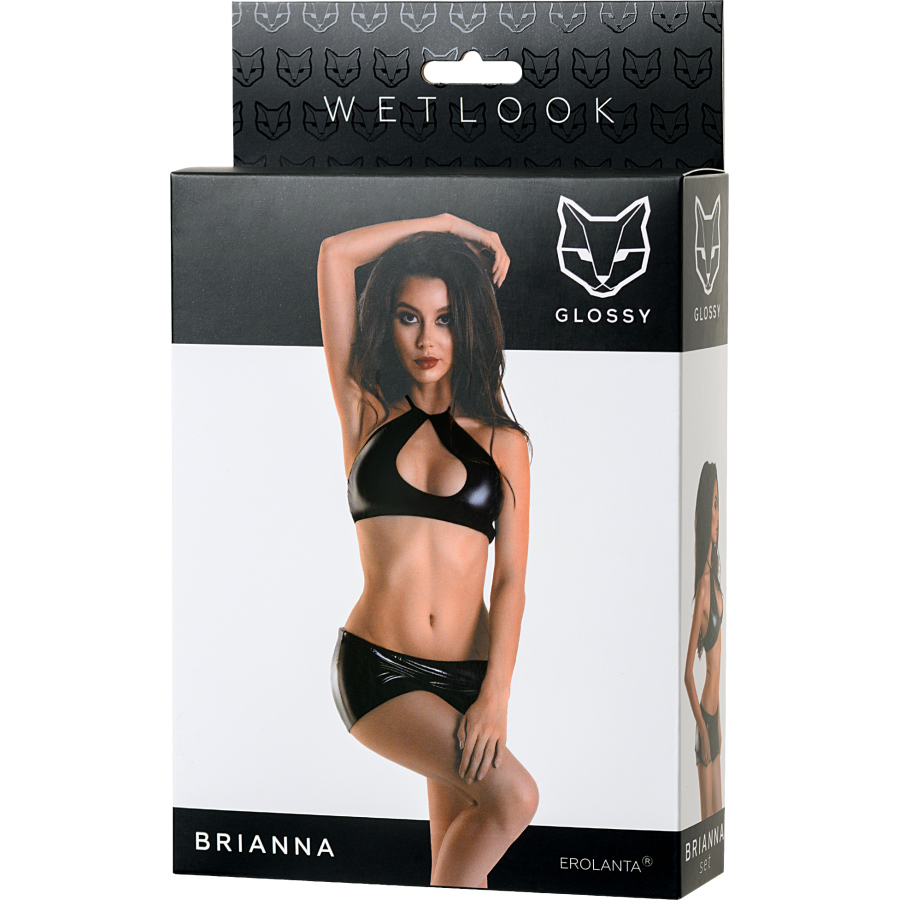 Glossy Brianna Wetlook Crop Takım