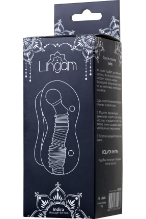 Lingam by TOYFA Masturbator Indira, TPE, Transparent, 14 cm