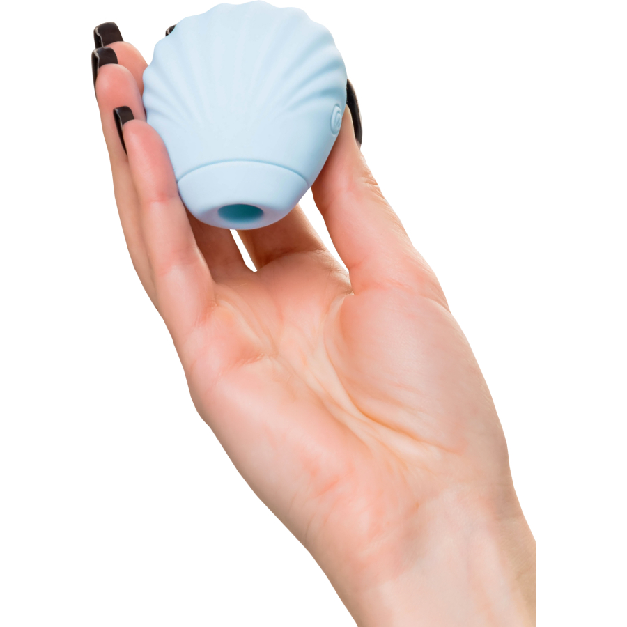 Qli by Flovetta Scall’dan vakum dalgası klitoral uyarıcı , silikon, mavi, 6 cm