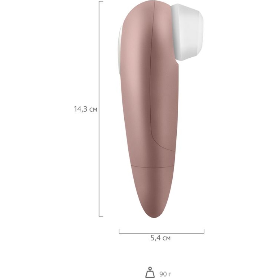 Satisfyer Number One Vakum Dalgası Klitoral Vibratör, ABS plastik, pembe, 14 cm