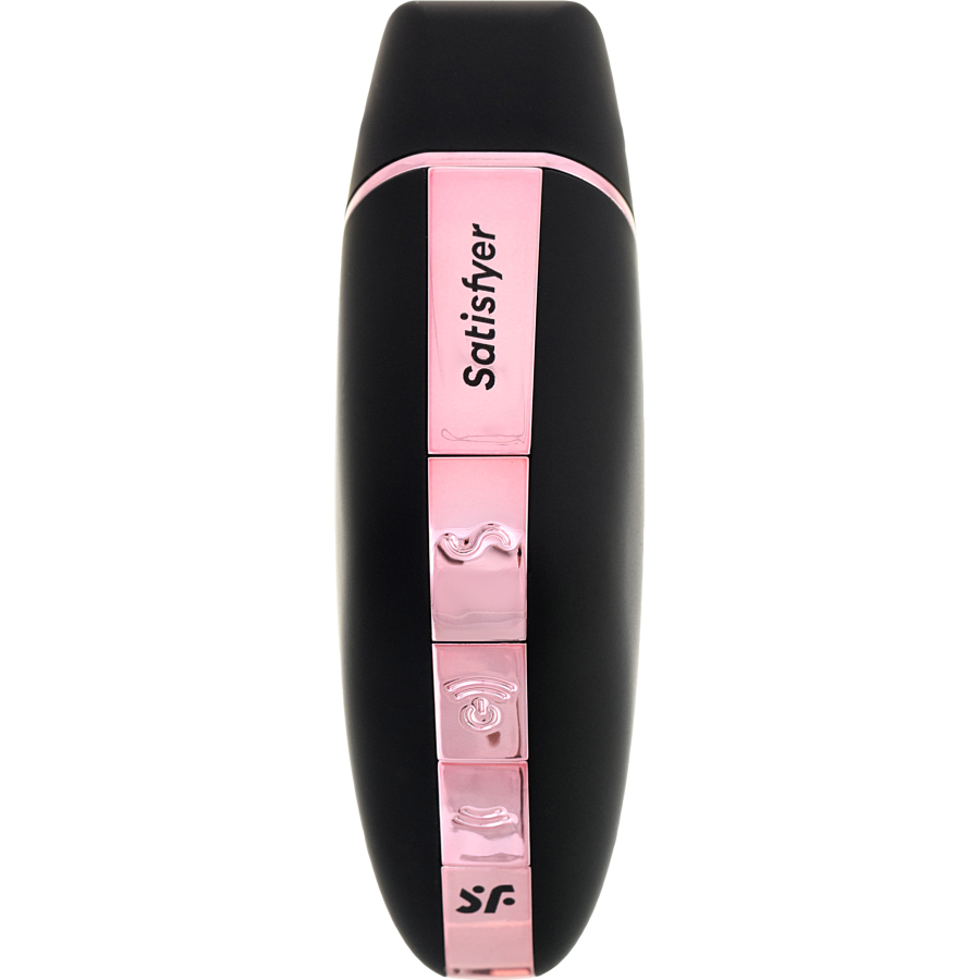 Satisfyer Love Triangle Vakum Dalgası Klitoral Stimülatör, Silikon, Siyah, 8,8 cm