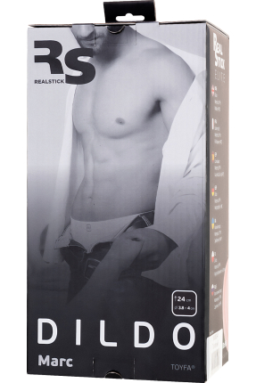 RealStick Elite Marc Vantuzlu yapay penis, TPR, çıplak, 24 cm