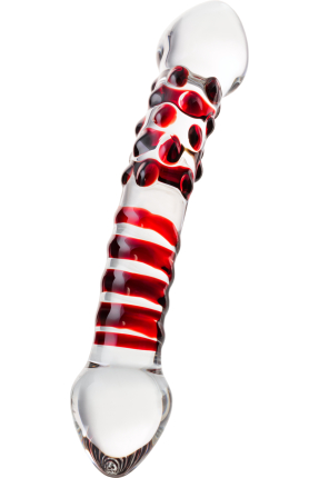 Sexus Glass Double-Sided Glass Dildo, Transparent, 21 cm