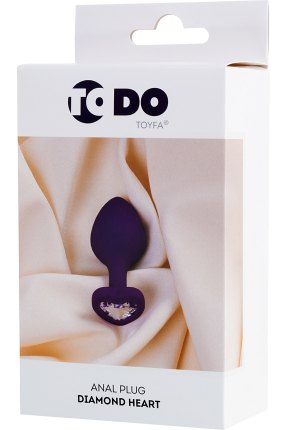 Diamond Heart Anal Plug, 8 cm