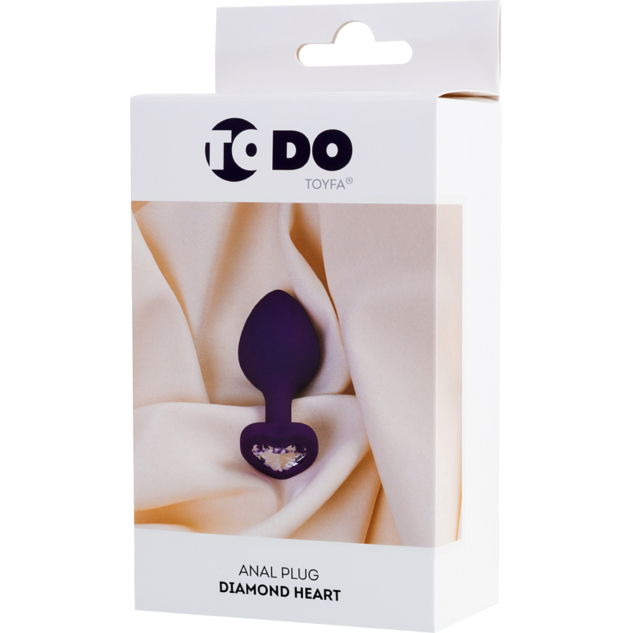 Diamond Heart Anal Plug, 8 cm