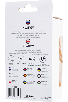 Klapsy Anal Plug, 10,5 cm