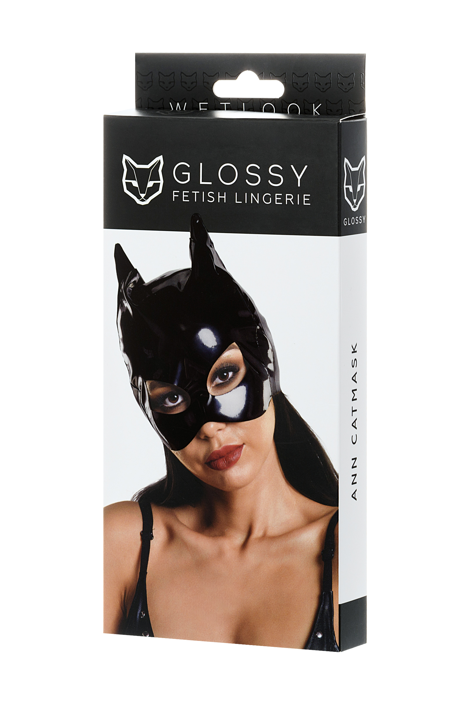 Glossy ANN Deri Kedi Maskesi, Wetlook, siyah, OS 3 Glossy ANN Deri Kedi Maskesi, Wetlook, siyah, OS görsel 3