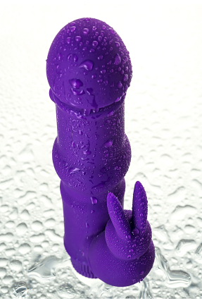 Vibrator, silicone, purple, 18 cm