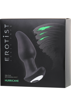 Hurricane Anal Plug, Silicone, black, 14 cm