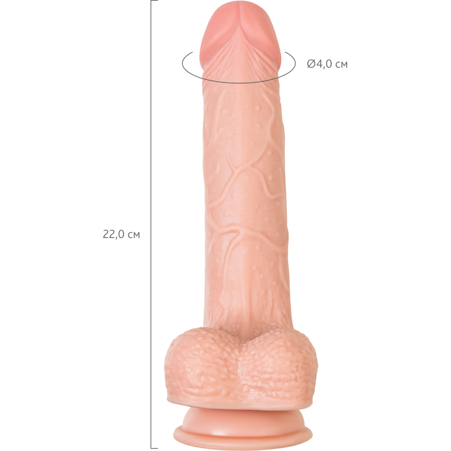 Gerçekçi Yapay Penis, 22 cm