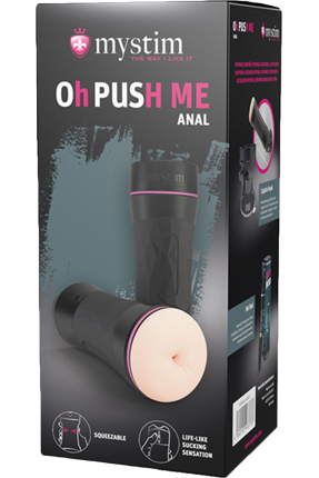 Mystim OH PUSH ME Anal Masturbator, TPE, Ten, 21,5 cm