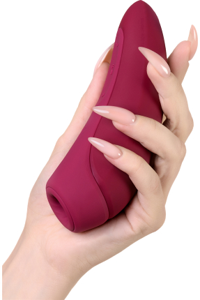Satisfyer Curvy 1 Connect App Vacuum Wave Clitoris Vibrator, Silicone, Red, 14.3 cm