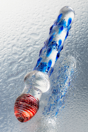 Sexus Glass Double-Sided Glass Dildo, Transparent, 20 cm