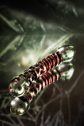 Sexus Glass Double-Sided Glass Dildo, Transparent, 21 cm