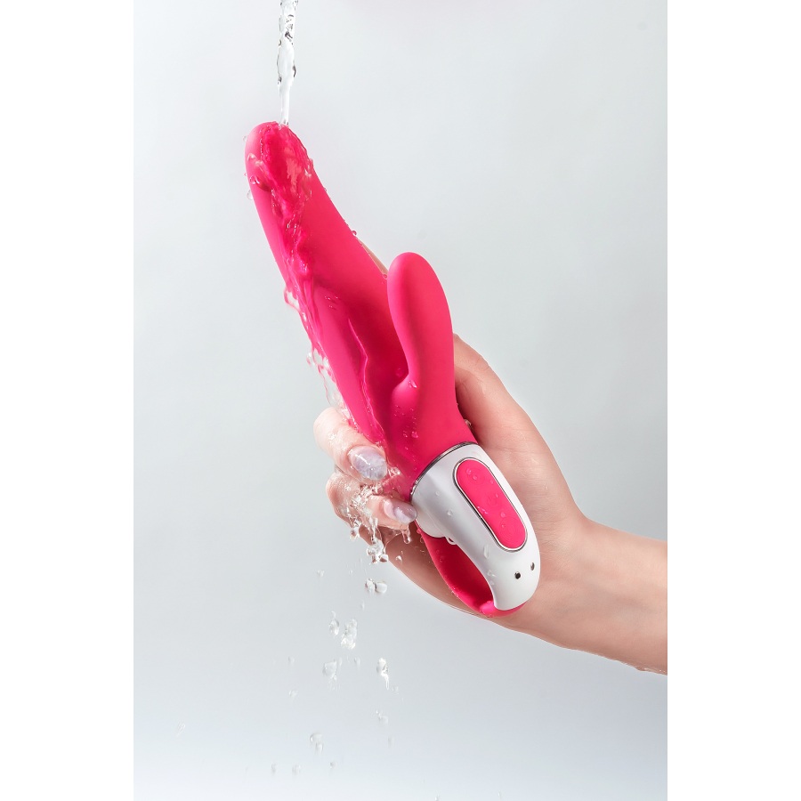 Satisfyer Mr.Rabbit Vibratör, silikon, kırmızı, 22,1 cm