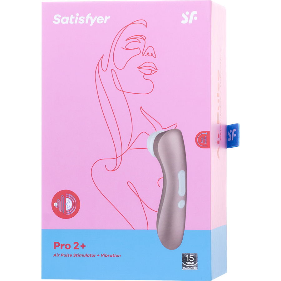 Satisfyer PRO 2 Vakum Dalgası Klitoris Vibratör, silikon, pembe, 15 cm