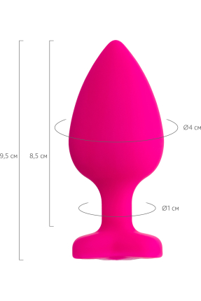 ToDo by Toyfa Diamond Heart Anal Plug, silikon, pembe, 9,5 cm, Ø 4 cm