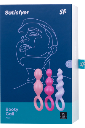 Satisfyer Booty Call (set of 3) Anal Plug Seti, silikon, çeşitli, 13,5 cm