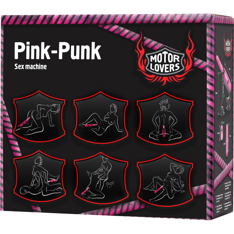 MotorLovers Pink-Punk Seks Makinesi, ABS, Pembe, 36 cm