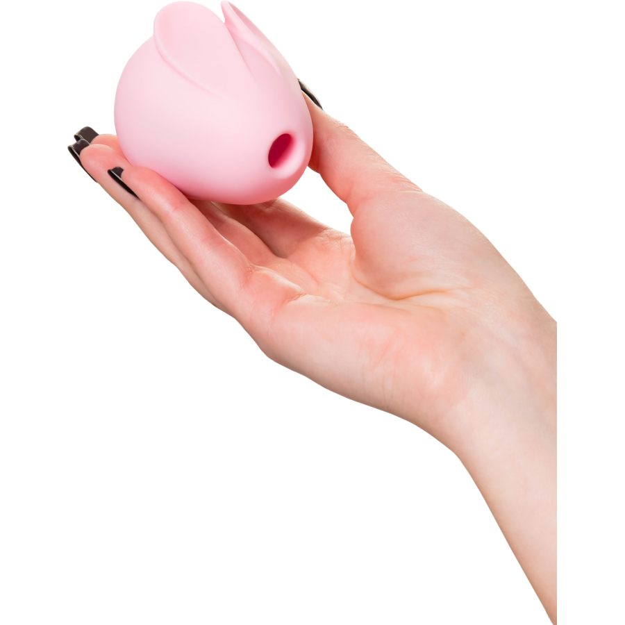 Qli by Flovetta Bun’dan vakum dalgası klitoral uyarıcı, silikon, pembe, 6,5 cm