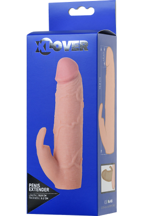 XLover by Toyfa Penis Kılıfı, Boyut Arttırıcı, TPE, Ten, 16,8 cm