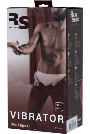RealStick Elite Mulatto Gerçekçi Vibratör, kahverengi, 13 cm
