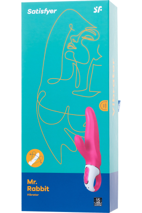 Satisfyer Mr.Rabbit Vibratör, silikon, kırmızı, 22,1 cm