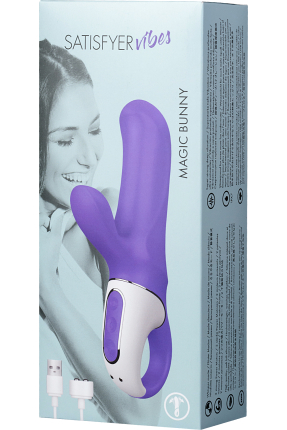 Satisfyer Magic Bunny Gerçekçi olmayan Vibratörü, Silikon, Mor, 17,7 cm